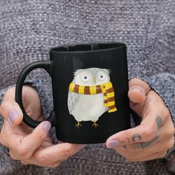 Gryffindor Owl Mug, Harry Coffee Lovers Mug, Potterhead Gift, Gryffindor House Cups