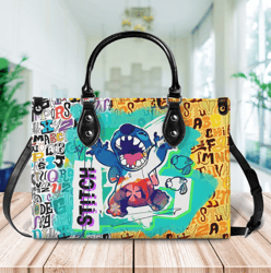 Stitch Disney Bag, Lilo And Stitch Leather Handbag & Wallet, Disney Shoulder Bag, Shopping Bag