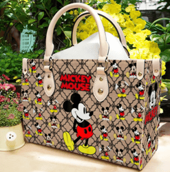 Vintage Mickey Leather Bag HandBag,Mickey Women Bags And Purses,Mickey Lover's Handbag,Music Leather Handbag