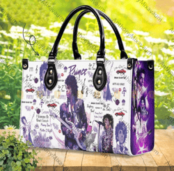 Prince Singer Leather Handbag, Personalized Leather Bag, Custom Prince Shoulder Bag, Gift For Fan