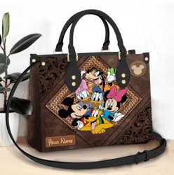 Vintage Mickey Leather HandBag,Mickey Handbag,Love Disney,Disney Handbag,Travel handbag,Teacher Handbag