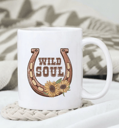 Wild Soul Mug, Western Hat Mug Design, Western Mug, Gift For Her, Gift for Him