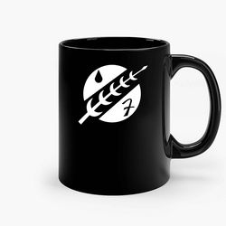 White Boba Emblem Ceramic Mug, Funny Coffee Mug, Custom Coffee Mug