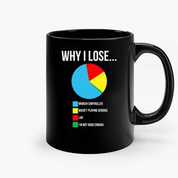 Why I Lose Funny Video Gaming Ceramic Mug, Funny Coffee Mug, Custom Coffee Mug