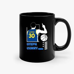 Stephen Curry30 Blue Black Ceramic Mug, Funny Gift Mug, Gift For Her, Gift For Him