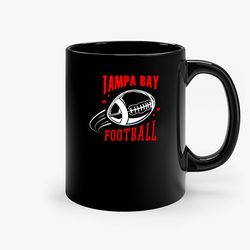 Tampa Bay Retro Football For Football Fans Ceramic Black Mug, Funny Gift Mug, Gift For Her, Gift For Him