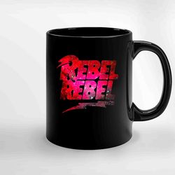 Rebel Rebel David Bowie Ceramic Mug, Funny Coffee Mug, Birthday Gift Mug