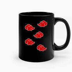Red Japanese Cloud Ceramic Mug, Funny Coffee Mug, Birthday Gift Mug