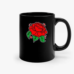 Red Rose 3 Ceramic Mug, Funny Coffee Mug, Birthday Gift Mug