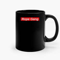 Rope Gang Red Box Logo Ceramic Mug, Funny Coffee Mug, Birthday Gift Mug