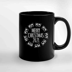 I Wish A Very Merry Christmas To You And Happy New Year 2021 Ceramic Mug, Funny Coffee Mug, Game Quote Mug, Gift For Her