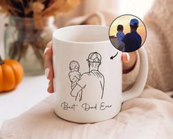 custom photo mug, for dad, dad portrait mug, fathers day gifts, dad birthday gifts, gift for husband, gift for him mug