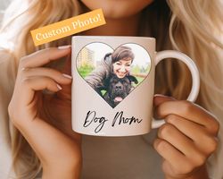 custom pet mug, personalized photo coffee mug, dog mom mug, gift for dog lover, personalized pet mugs, dog mom photo mug