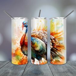 Thanksgiving Turkey Tumbler  20 Oz skinny, Gift For Lover, Gift For Her