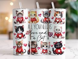 Cat Valentine Tumbler, 20 oz Skinny Tumbler, Gift For Lover, Gift For Her