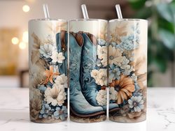 Cowgirl Boots Tumbler, 20 oz Skinny Tumbler, Gift For Lover, Gift For Her