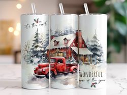 Most Wonderful Time Of The Year , 20 oz Skinny Tumbler, Gift For Lover, Gift For Her