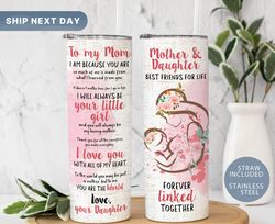 Mother and Daughter Cup, Mothers Day Mama Tumbler Mug, Tumbler for Mothers