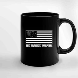 Smashing Pumpkins Flag Black Ceramic Mug, Funny Gift Mug, Gift For Her, Gift For Him