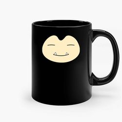 snorlax face pokemon go cosplay parody mystic valor instinct black ceramic mug, funny gift mug, gift for her, gift for h