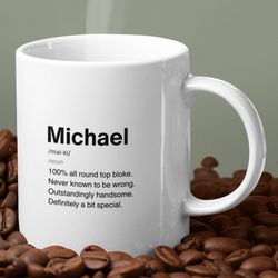 Michael Definition Mug, Sarcastic Michael Mug, Funny Michael Gift