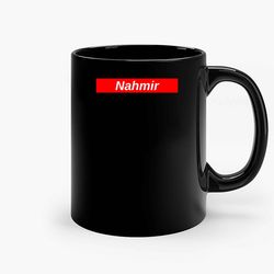 nahmir red box logo ceramic mug, funny coffee mug, gift mug