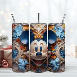 3D Royal Mickey Mouse Tumbler, Birthday Gift Mug, Skinny Tumbler, Gift For Kids