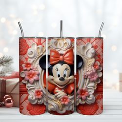 Red Minnie Mouse Royal Skinny Tumbler 20oz Cartoon Disney Tumbler, Birthday Gift Mug, Skinny Tumbler, Gift For Kids
