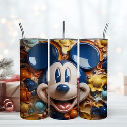 3D Inflated Mickey Mouse Tumbler, Birthday Gift Mug, Skinny Tumbler, Gift For Kids