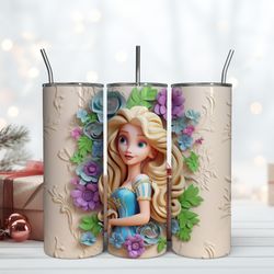 Disney Rapunzel Tumbler 20oz, Birthday Gift Mug, Skinny Tumbler, Gift For Kids