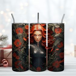 3D Inflated Black Widow Tumbler 20oz Marvel Template 20oz, Birthday Gift Mug, Skinny Tumbler, Gift For Kids, Gift for Lo