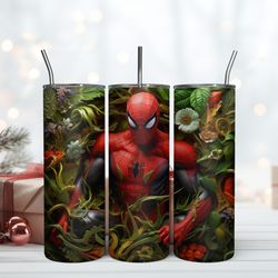 Spider Man Under The Tree Tumbler 20oz Spider Man 20oz, Birthday Gift Mug, Skinny Tumbler, Gift For Kids, Gift for Lover