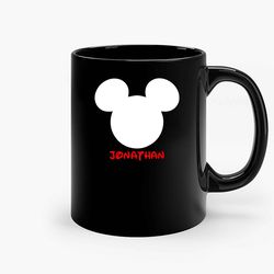 Mickey Mouse Ears Head Cap Plain Simple Dad Grandpa Family Ceramic Mugs, Funny Mug, Birthday Gift Mug, Custom Mug