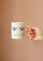 Roblox Man Face Mug, 11Oz Roblox Game Face Mug, Gamer Gift, Gift For Roblox Player, Funny Mug