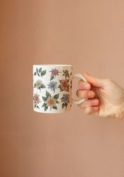 Watercolor Flower Mug, Coffee Mug, Gift For Mom, Mothers Day Gift, Watercolor, Gifts For Her, 11Oz Mug