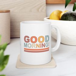 Retro Vintage Positive Vibe Good Morning Mug