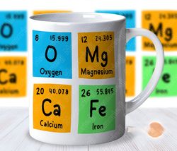 chemistry teacher mug wrap, periodic table design for science mug wrap,11oz 15oz coffee mug wrap, sublimation mug wrap