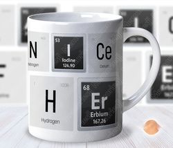 phrase with periodic table elements design mug wrap, sublimation design png, fathers day design, 11oz coffee mug wrap