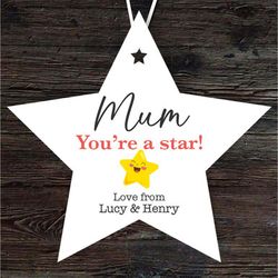 Gift For Mum Star Personalised Ornament