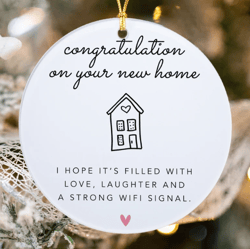 New Home Ornament, Housewarming Gift, New Home Gift, Moving Day Gift, Gift Real Estate Agent, Congratulations New Home
