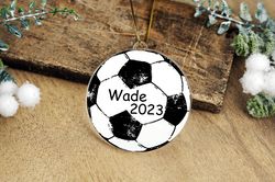 Custom Soccer Ball Acrylic Ornament,Graduation Gifts For Player,Personalized Name Soccer Christmas Keepsake