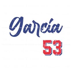 Adolis Garcia 53 Texas Script MLB Player SVG File For Cricut, Trending Digital File