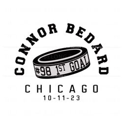 Connor Bedard 1st Goal Chicago Blackhawks Player SVG File, Trending Digital File