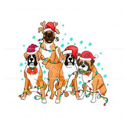 Cute Dog Christmas Boxer Santa Hat SVG File For Cricut, Trending Digital File