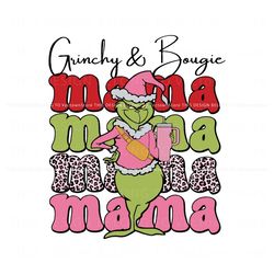 Cute Grinchy And Bougie Mama SVG Graphic Design File, Trending Digital File