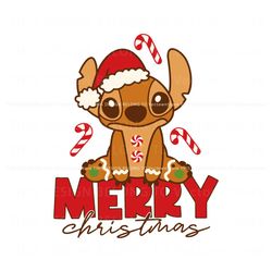 Cute Stitch Christmas Cartoon Character SVG Download File, Trending Digital File