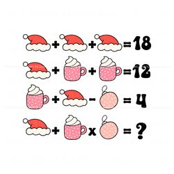 Funny Math Problems Christmas SVG Digital Cutting File, Trending Digital File
