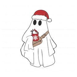 Ghost Christmas Cute Little Ghost Coffee Stanley Belt Bag SVG, Trending Digital File
