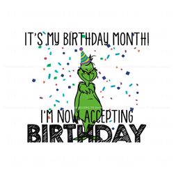 Its My Birthday Month Im Now Accepting Birthday SVG File, Trending Digital File