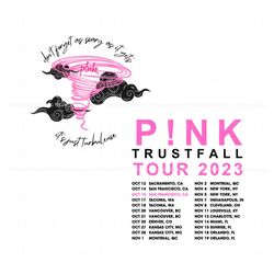 Pink Trustfall Tour Dont Forget As Scary As It Gets SVG File, Trending Digital File